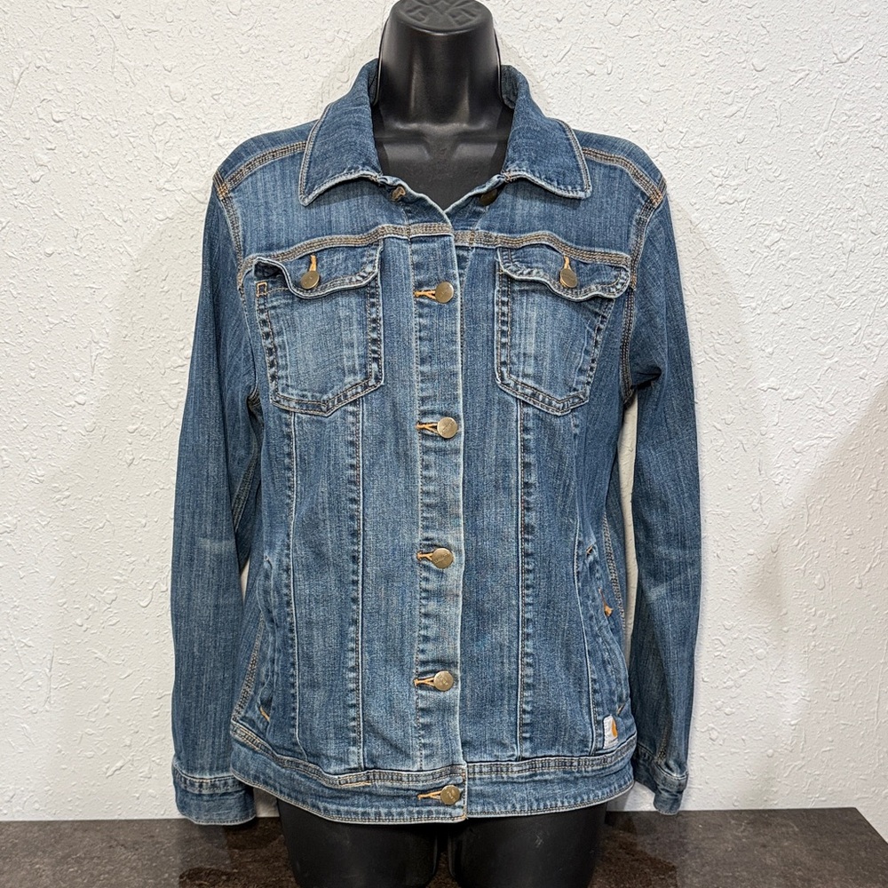 Women's Carhartt Denim Jacket Size Medium - Picture 4 of 8